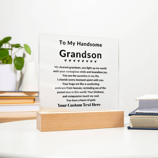 Grandson Acrylic Plaque-[Heartfelt Family Gift]