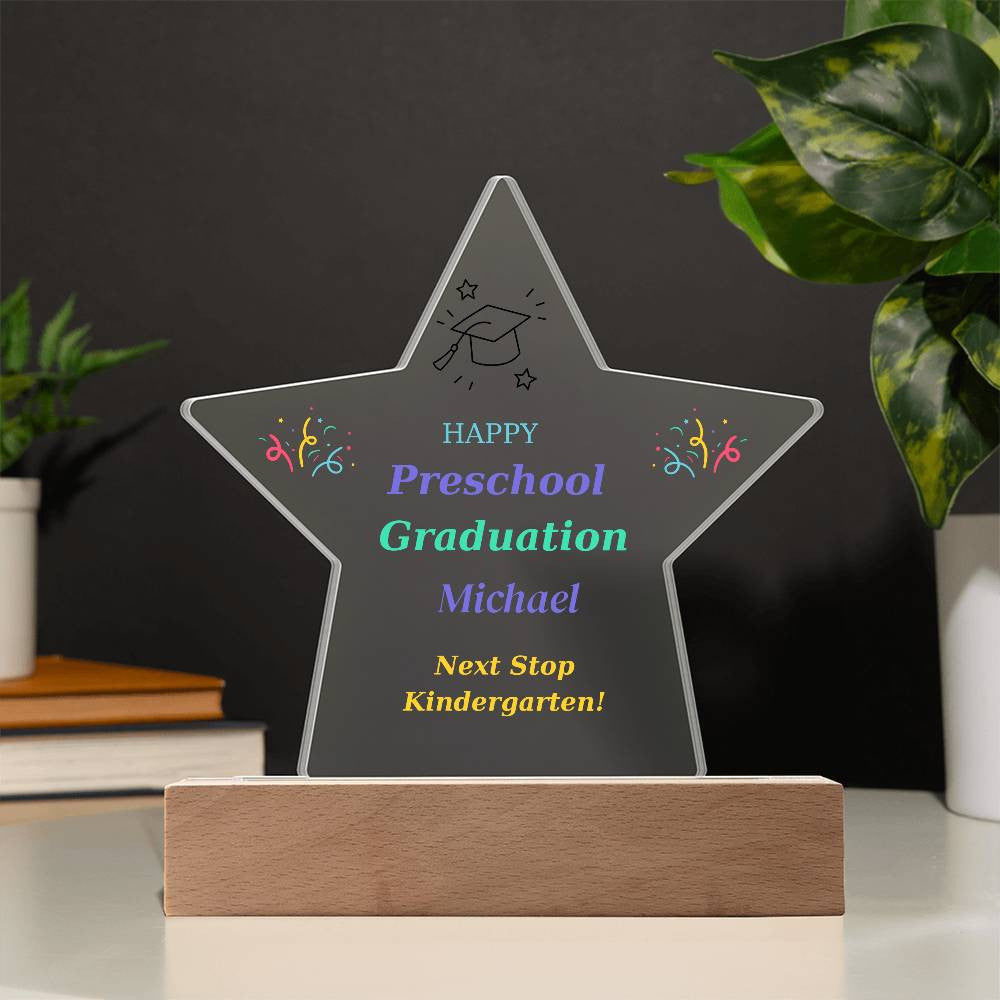 Kindergarten Graduation Plaque,  Preschool Grad,  Pre-K Graduate,  Nightlight, Last Day of School Gift, Pre School Gift, Class of 2036 2037-[Heartfelt Family Gift]