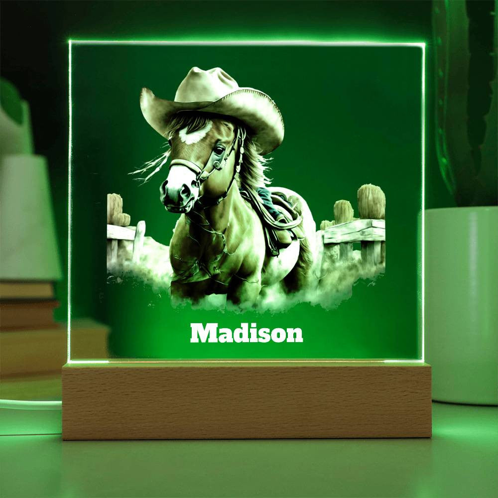 Pony Acrylic Night Light for Little Girls Room-[Heartfelt Family Gift]