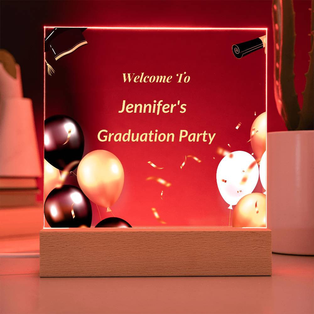 Graduation Party Personalized Acrylic Sign-[Heartfelt Family Gift]