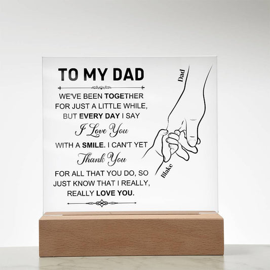 Personalized Father Son Acrylic Plaque-[Heartfelt Family Gift]
