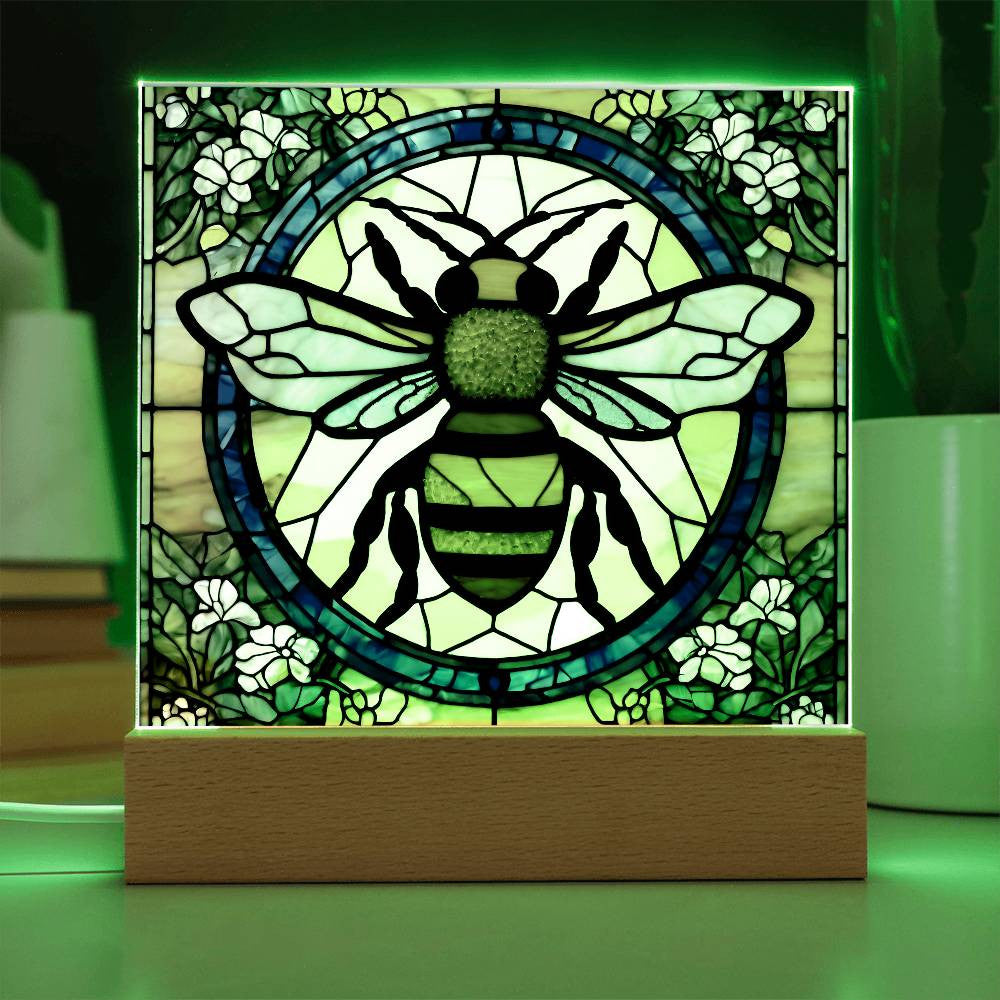 Beekeeper Bee Acrylic Square Plaque-[Heartfelt Family Gift]