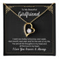 To My Beautiful Girlfriend Always And Forever Heart Necklace-[Heartfelt Family Gift]