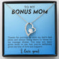 To My Bonus Mom Funny Forever Love Heart Necklace Gift for Stepmother-[Heartfelt Family Gift]