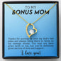 To My Bonus Mom Funny Forever Love Heart Necklace Gift for Stepmother-[Heartfelt Family Gift]
