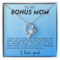 To My Bonus Mom Funny Forever Love Heart Necklace Gift for Stepmother-[Heartfelt Family Gift]