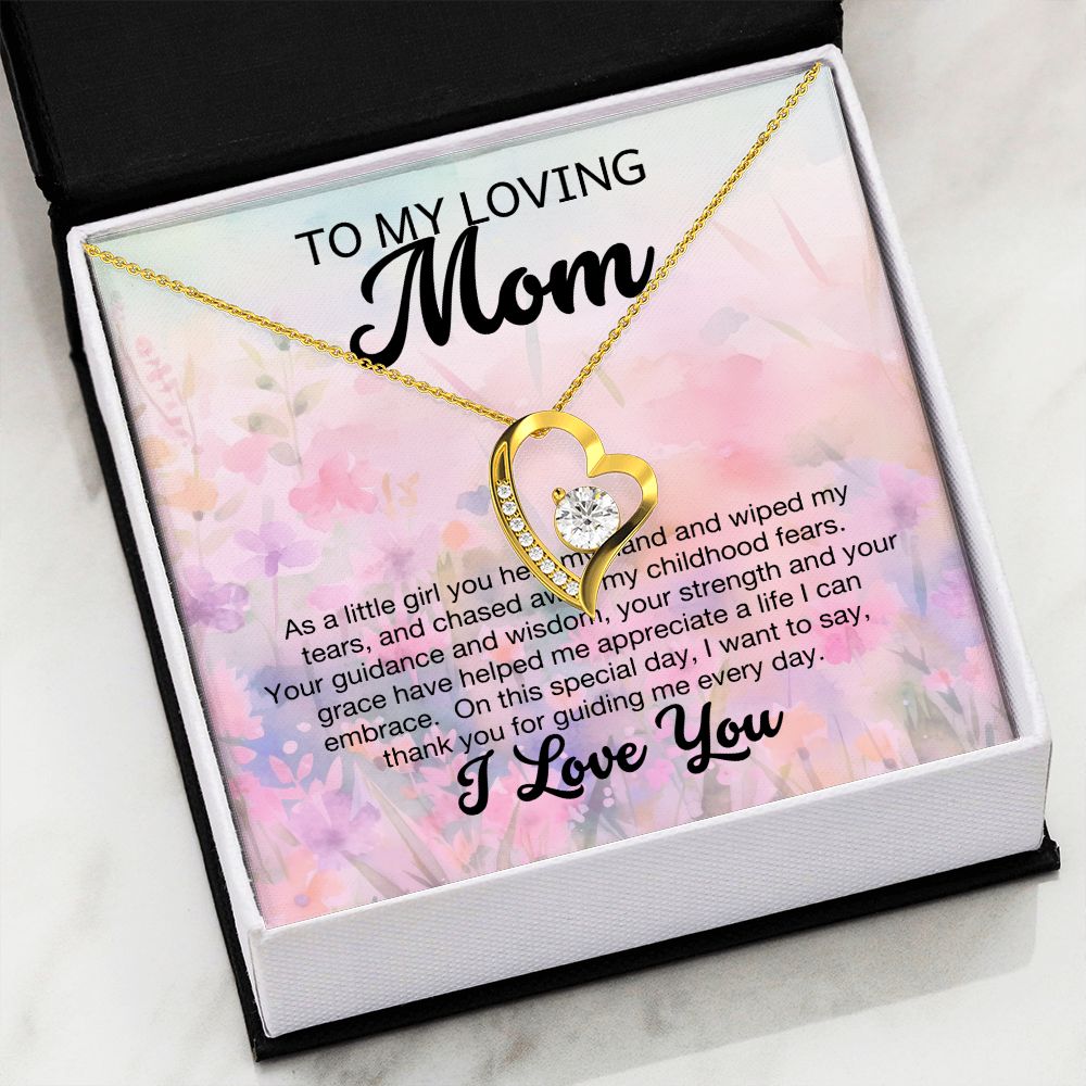 To My Loving Mom Forever Love Heart Necklace-[Heartfelt Family Gift]
