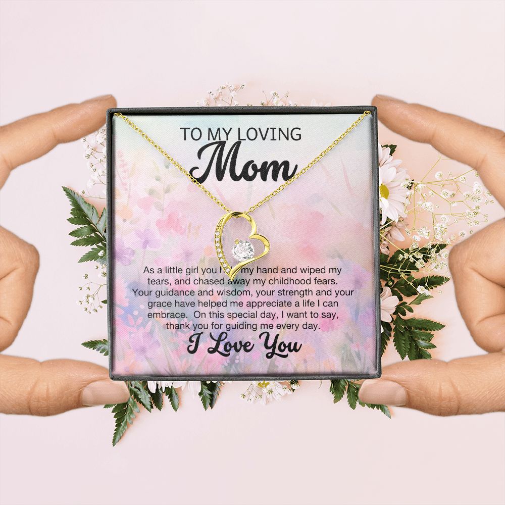 To My Loving Mom Forever Love Heart Necklace-[Heartfelt Family Gift]