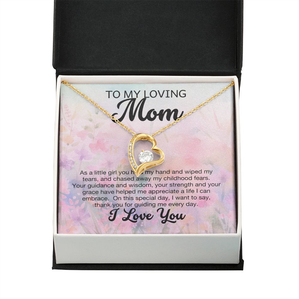 To My Loving Mom Forever Love Heart Necklace-[Heartfelt Family Gift]
