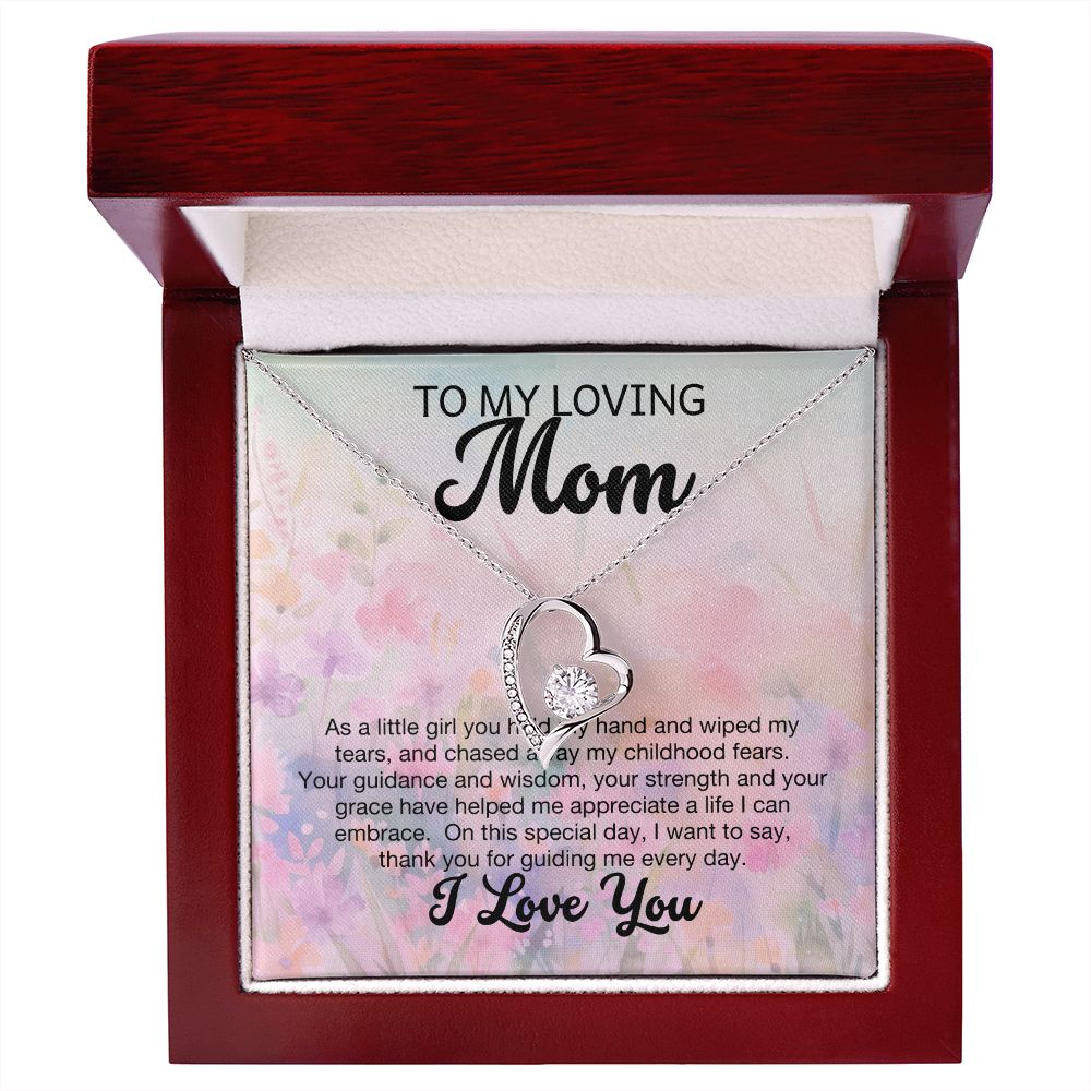 To My Loving Mom Forever Love Heart Necklace-[Heartfelt Family Gift]