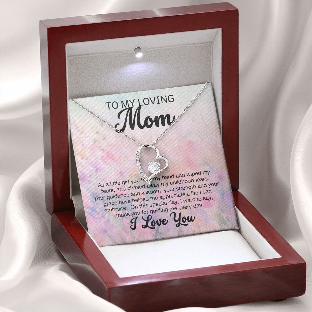 To My Loving Mom Forever Love Heart Necklace-[Heartfelt Family Gift]