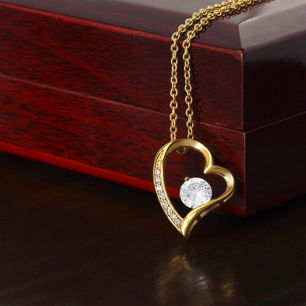 To My Loving Mom Forever Love Heart Necklace-[Heartfelt Family Gift]