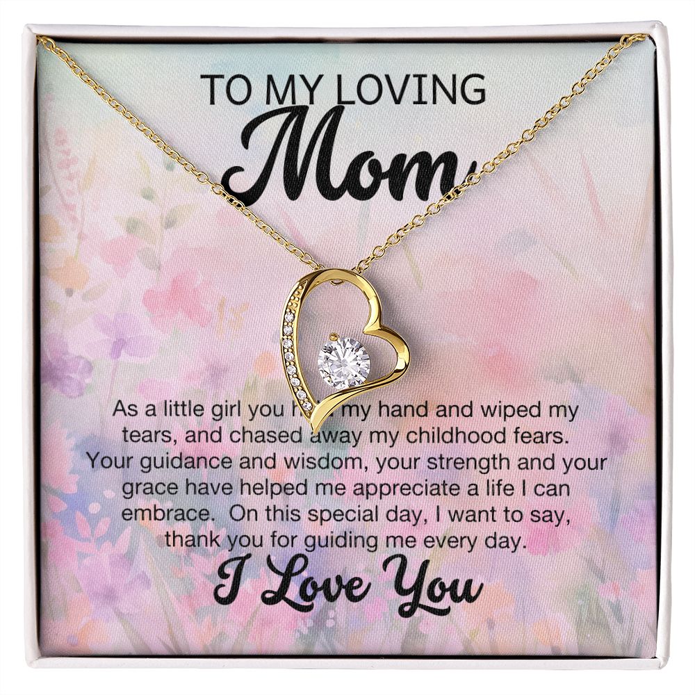To My Loving Mom Forever Love Heart Necklace-[Heartfelt Family Gift]