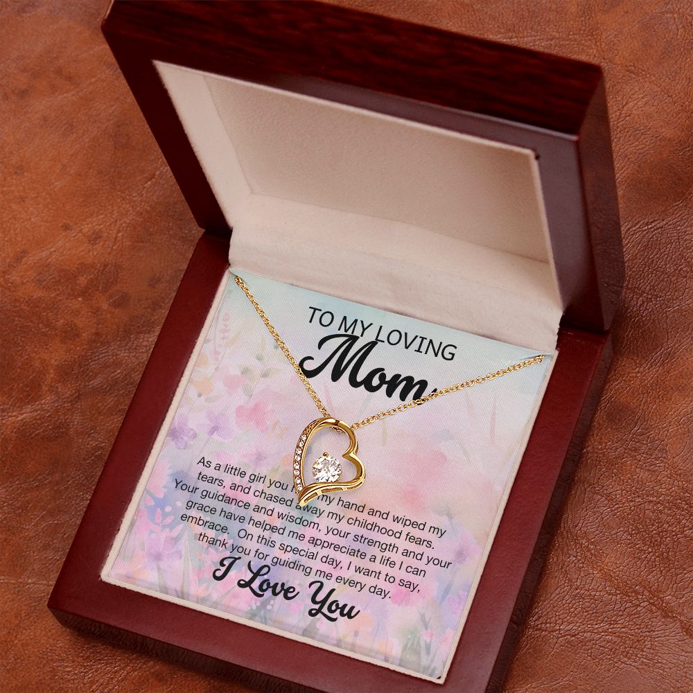 To My Loving Mom Forever Love Heart Necklace-[Heartfelt Family Gift]