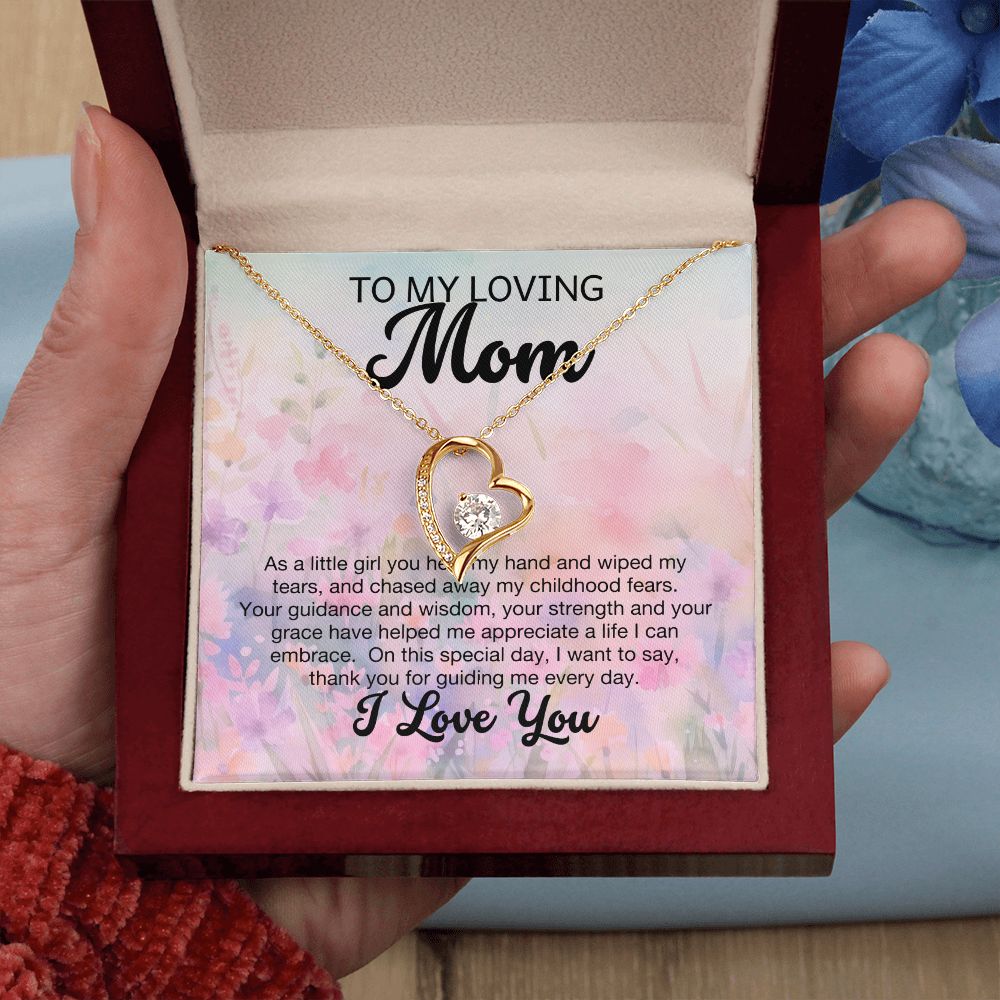 To My Loving Mom Forever Love Heart Necklace-[Heartfelt Family Gift]