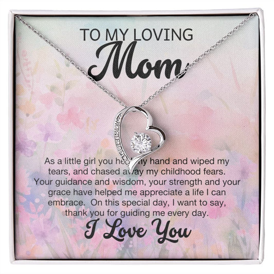 To My Loving Mom Forever Love Heart Necklace-[Heartfelt Family Gift]