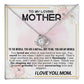 To My Loving Mother Love Knot Necklace-[Heartfelt Family Gift]