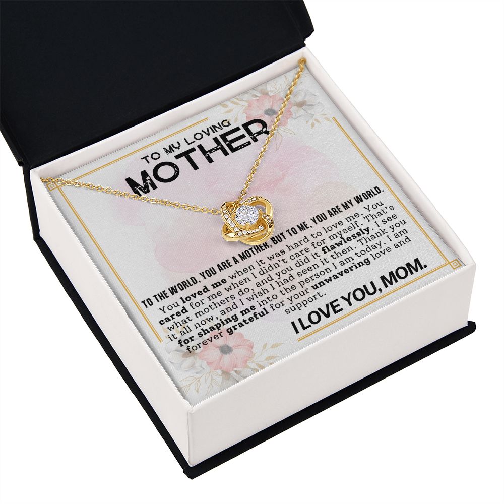 To My Loving Mother Love Knot Necklace-[Heartfelt Family Gift]