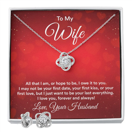 Love Knot Necklace for Wife - A Symbol of My Love and Commitment  Unique Wedding or Anniversary Gift-[Heartfelt Family Gift]