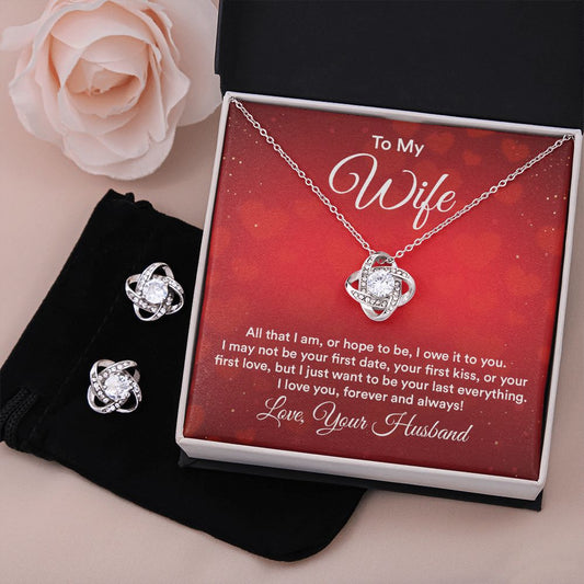 Love Knot Necklace for Wife - A Symbol of My Love and Commitment  Unique Wedding or Anniversary Gift-[Heartfelt Family Gift]