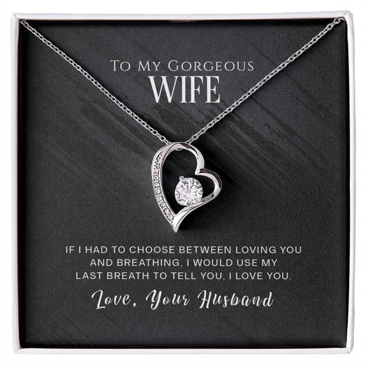 Forever Love Necklace Lasting Tribute to My Wifes Eternal Love-[Heartfelt Family Gift]