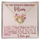 Worlds Greatest Mom Love Knot Necklace - Perfect Gift for Mothers Day-[Heartfelt Family Gift]